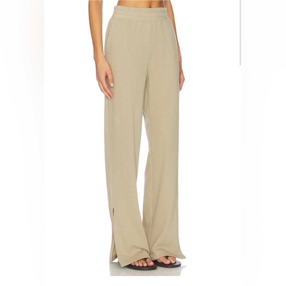 Nation LTD- Wide-Leg Split Hem Pull-On Pants in Light Beige - Picture 6 of 12